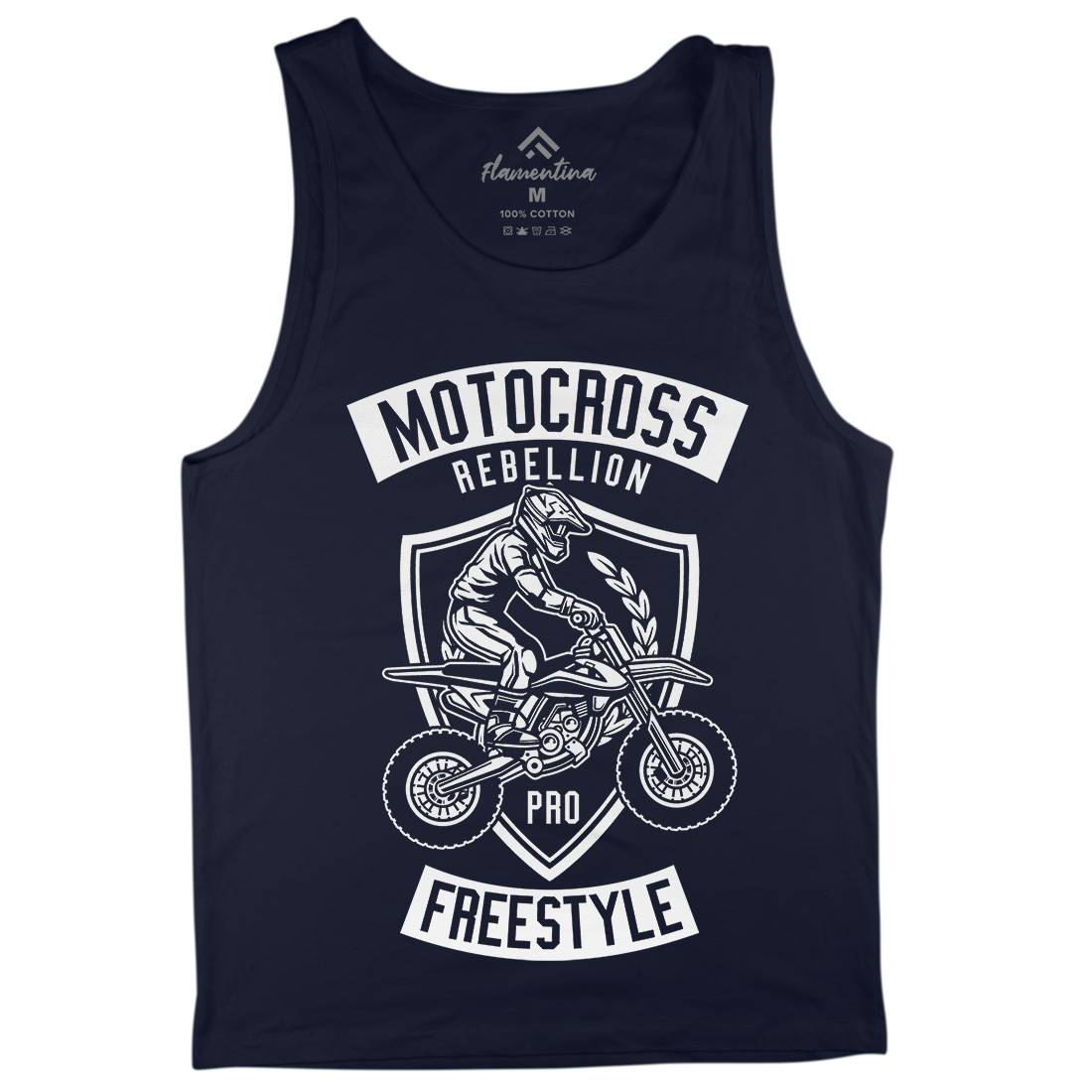Motocross Rebellion Mens Tank Top Vest Motorcycles B578