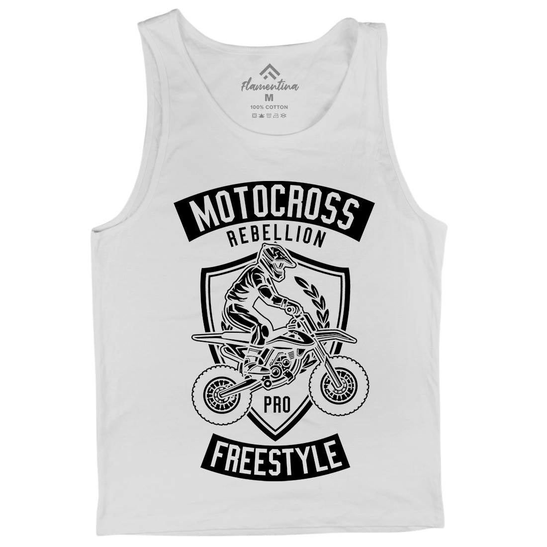 Motocross Rebellion Mens Tank Top Vest Motorcycles B578