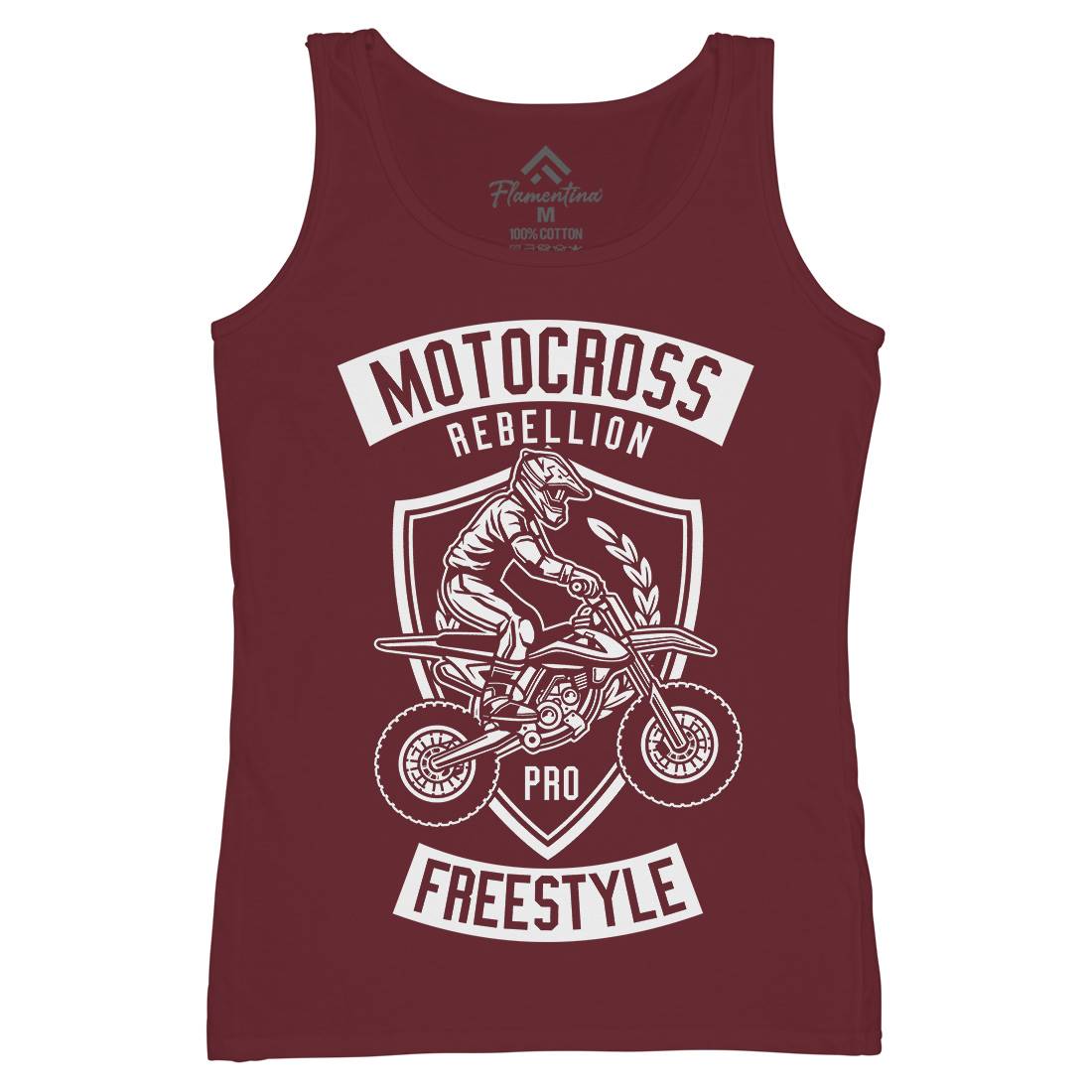 Motocross Rebellion Womens Organic Tank Top Vest Motorcycles B578