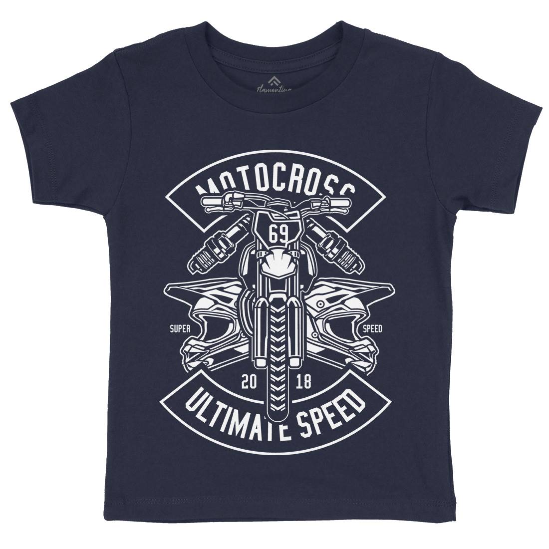 Motocross Ultimate Speed Kids Crew Neck T-Shirt Motorcycles B579