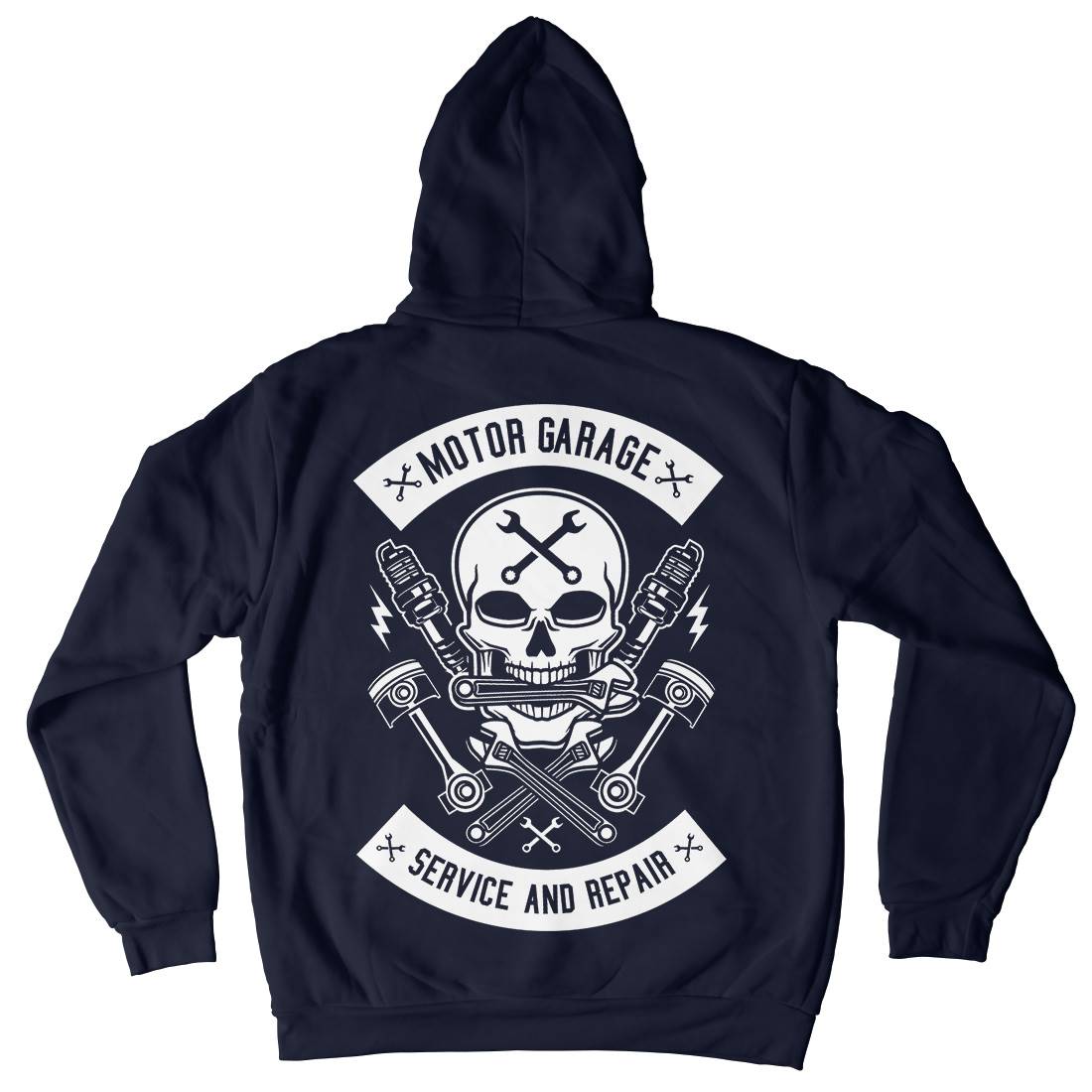 Motor Garage Mens Hoodie With Pocket Motorcycles B580