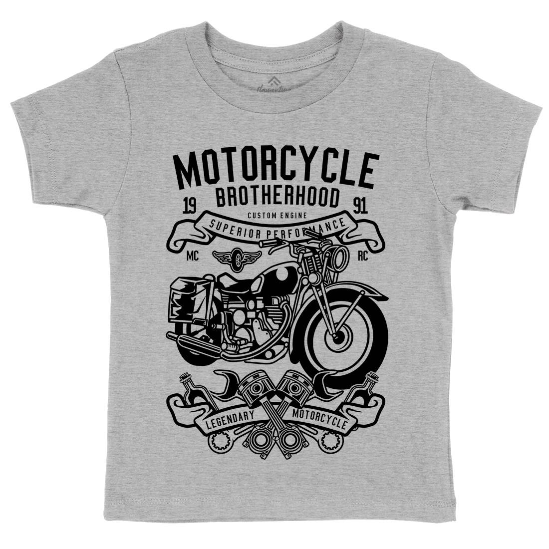 Brotherhood Kids Organic Crew Neck T-Shirt Motorcycles B581