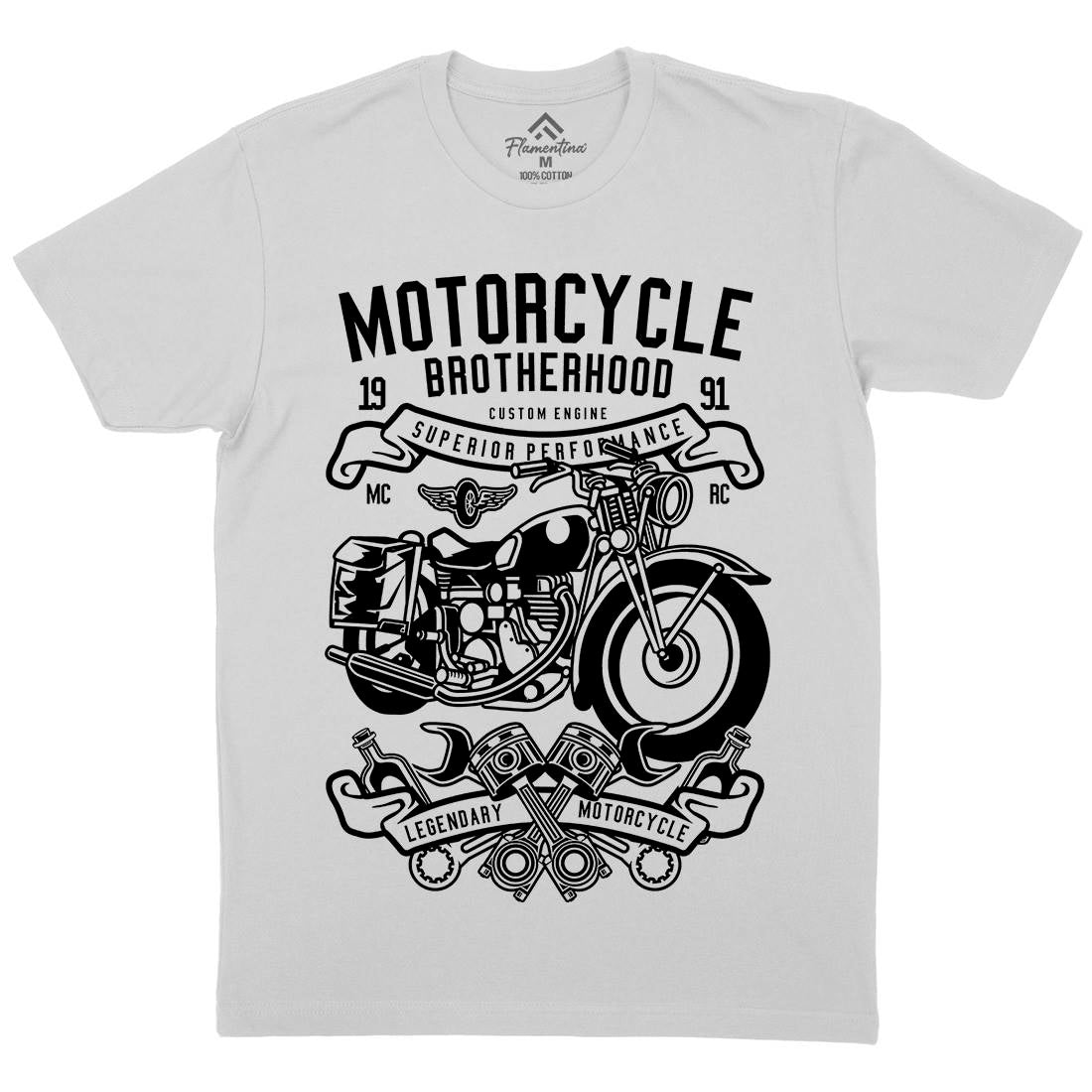 Brotherhood Mens Crew Neck T-Shirt Motorcycles B581