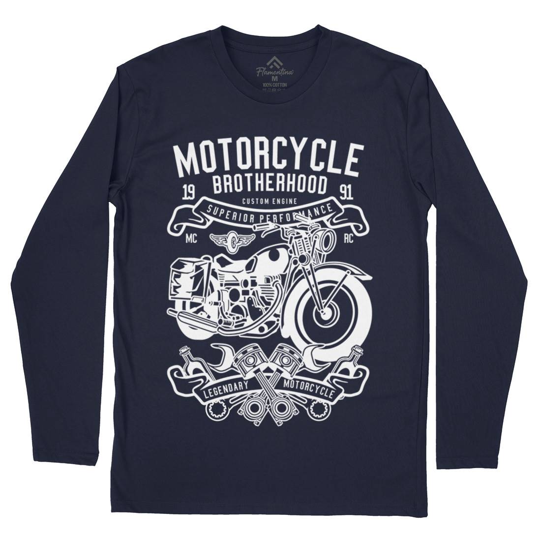 Brotherhood Mens Long Sleeve T-Shirt Motorcycles B581