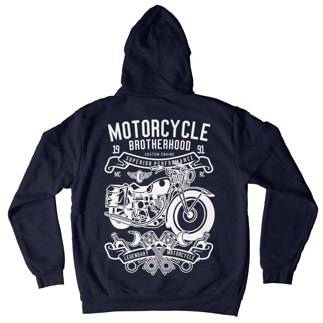 Brotherhood Mens Hoodie With Pocket Motorcycles B581