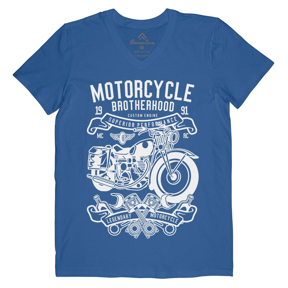 Brotherhood Mens V-Neck T-Shirt Motorcycles B581