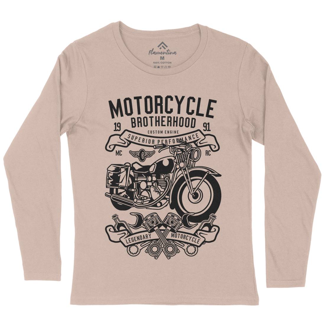 Brotherhood Womens Long Sleeve T-Shirt Motorcycles B581