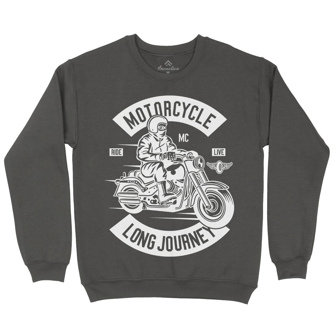 Long Journey Kids Crew Neck Sweatshirt Motorcycles B583