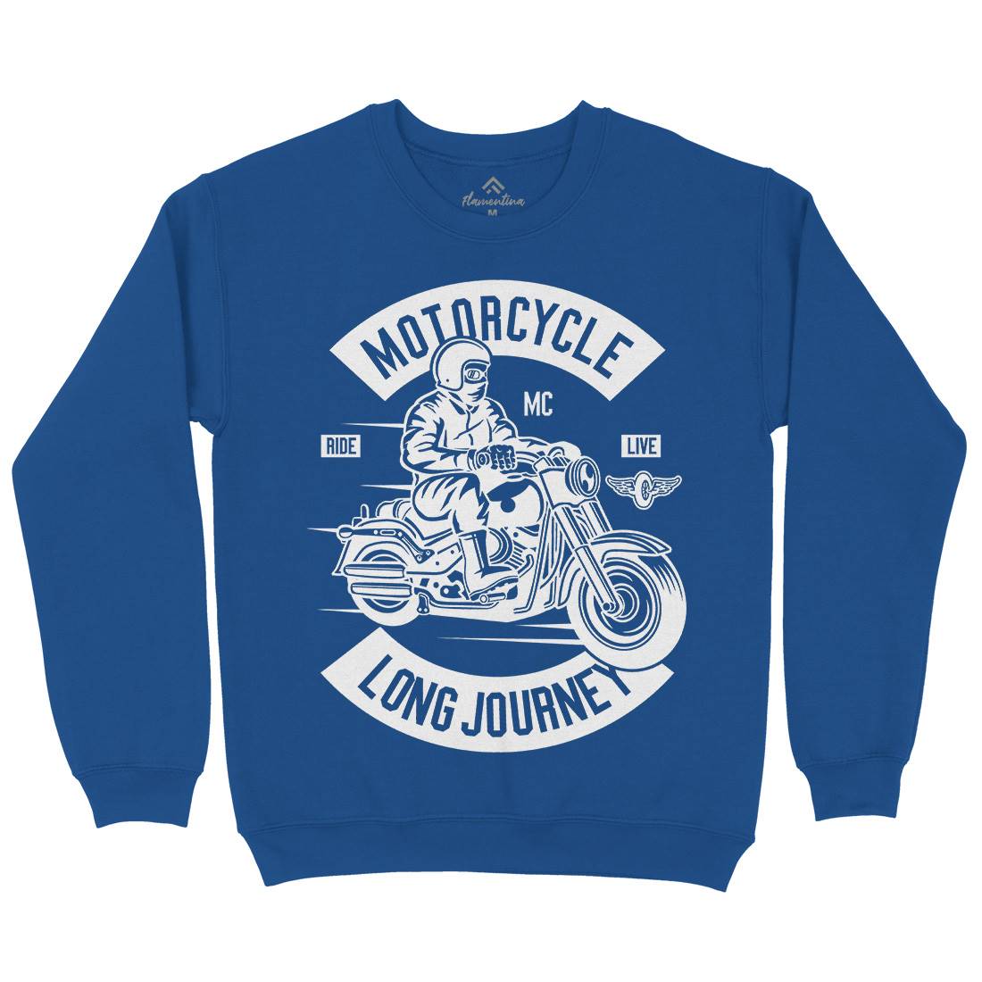 Long Journey Mens Crew Neck Sweatshirt Motorcycles B583