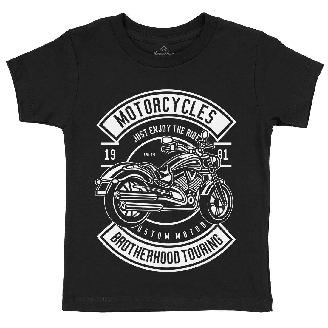 Touring Kids Organic Crew Neck T-Shirt Motorcycles B584
