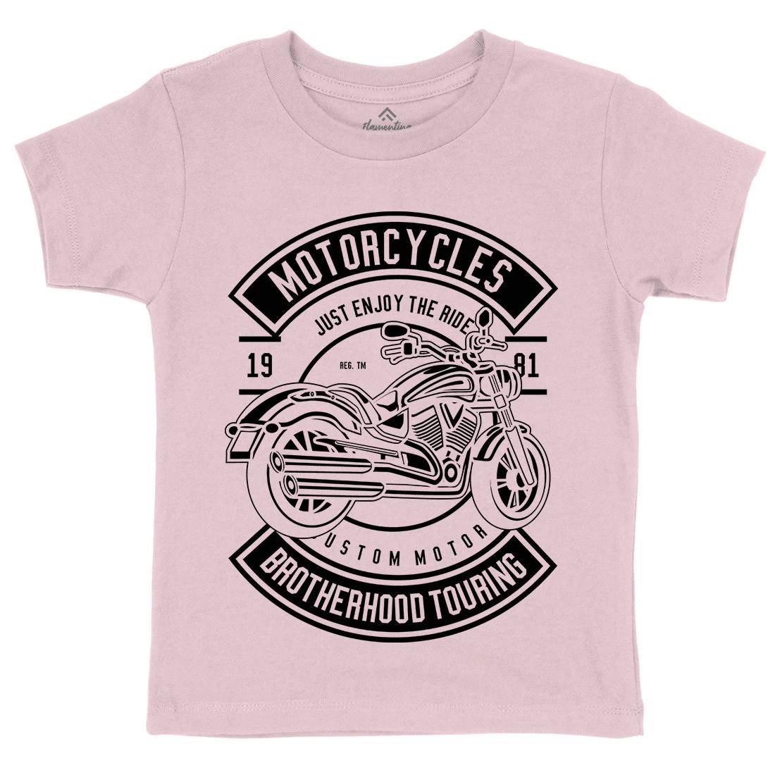 Touring Kids Organic Crew Neck T-Shirt Motorcycles B584