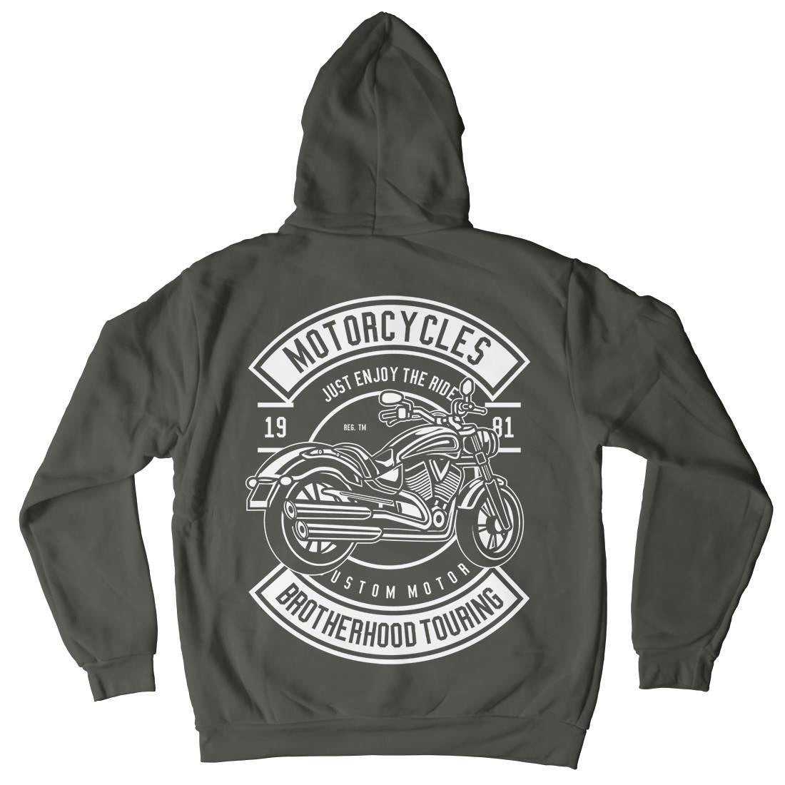 Touring Mens Hoodie With Pocket Motorcycles B584
