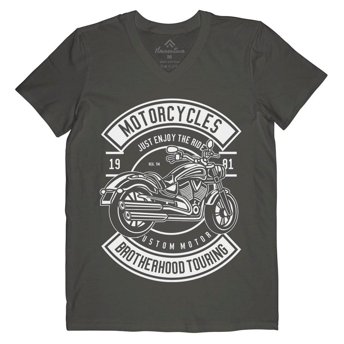 Touring Mens V-Neck T-Shirt Motorcycles B584