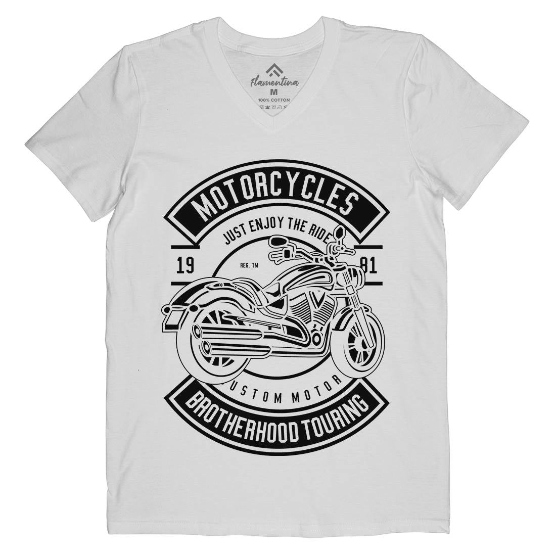 Touring Mens V-Neck T-Shirt Motorcycles B584