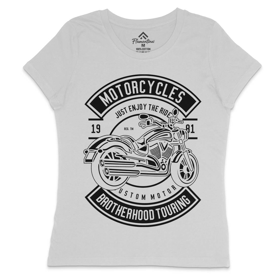 Touring Womens Crew Neck T-Shirt Motorcycles B584