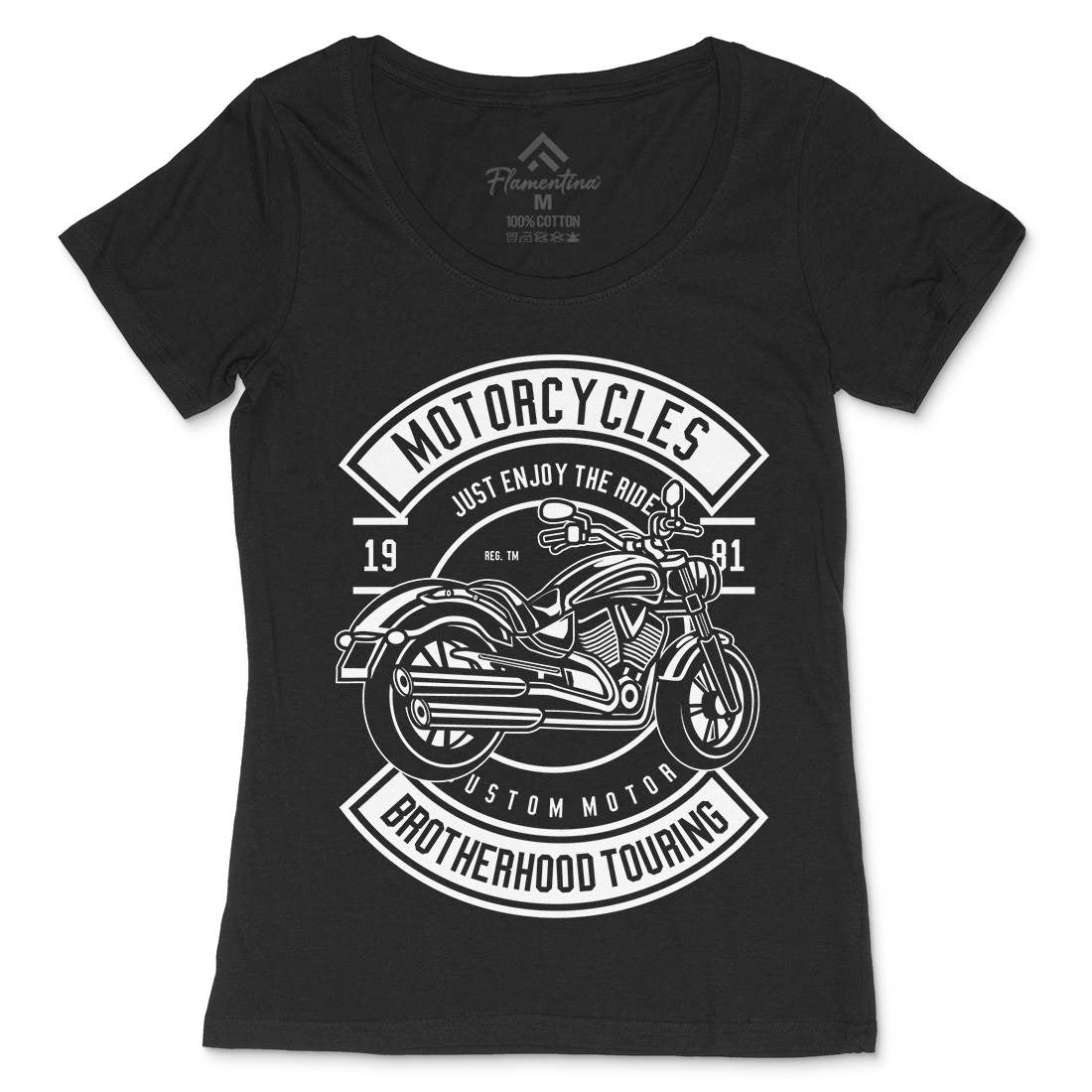 Touring Womens Scoop Neck T-Shirt Motorcycles B584