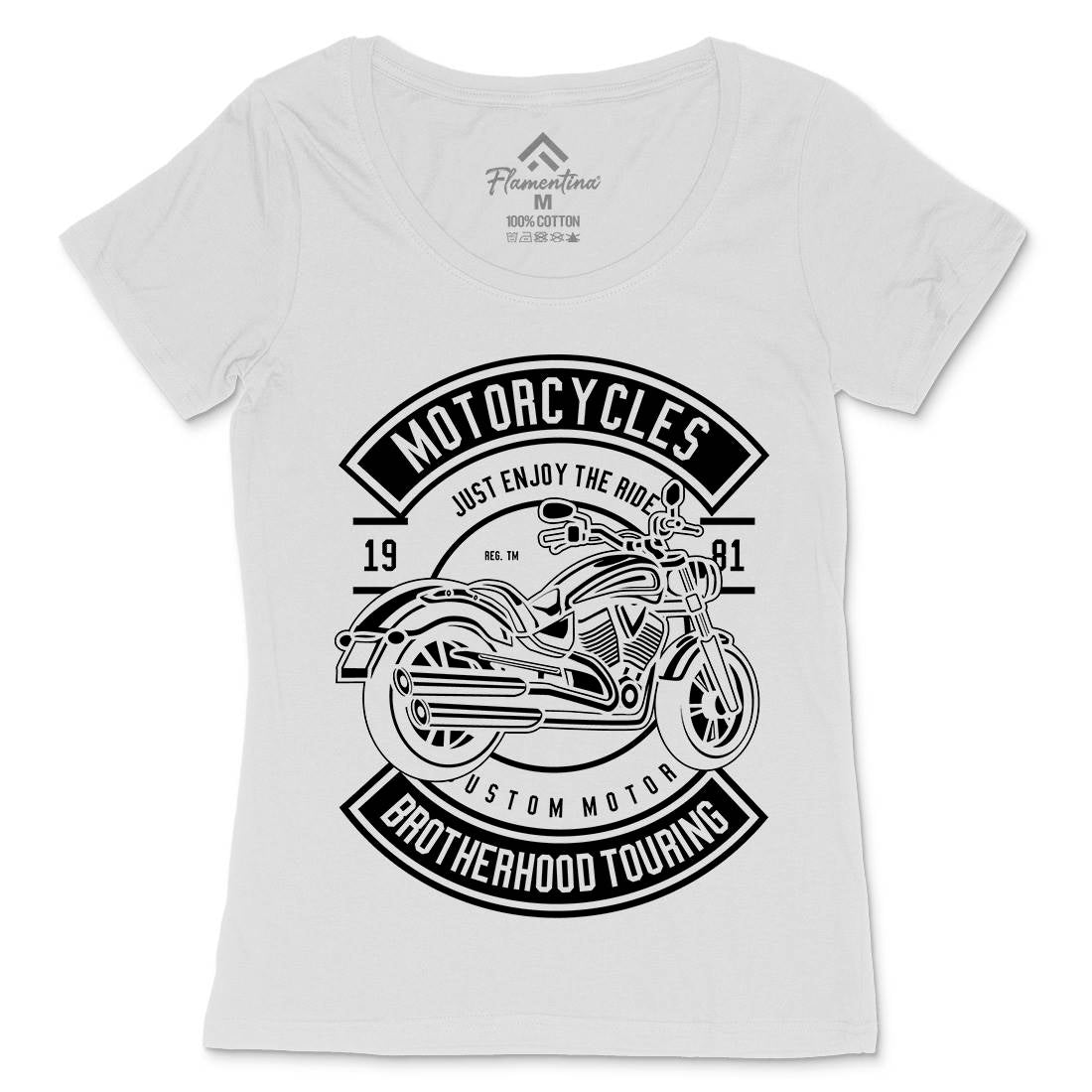 Touring Womens Scoop Neck T-Shirt Motorcycles B584