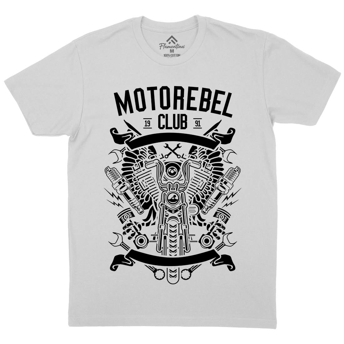 Motorebel Club Mens Crew Neck T-Shirt Motorcycles B585