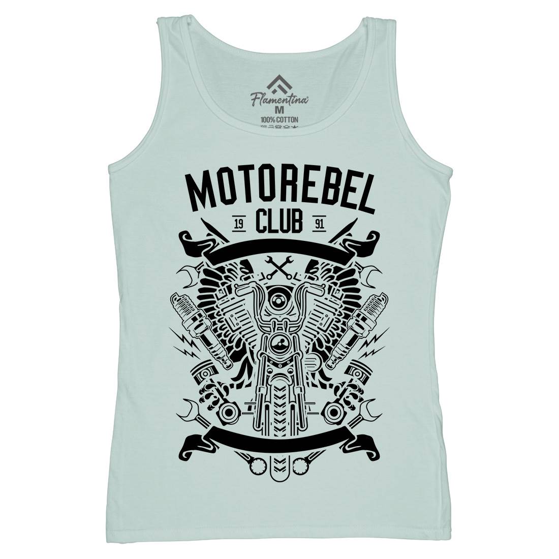 Motorebel Club Womens Organic Tank Top Vest Motorcycles B585