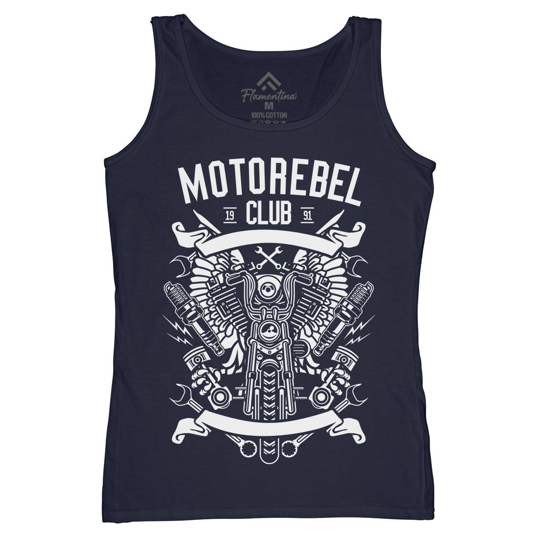 Motorebel Club Womens Organic Tank Top Vest Motorcycles B585