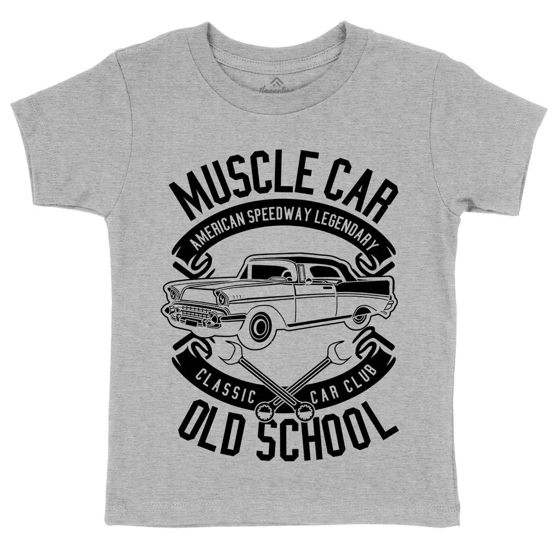 Muscle Car Kids Organic Crew Neck T-Shirt Cars B586