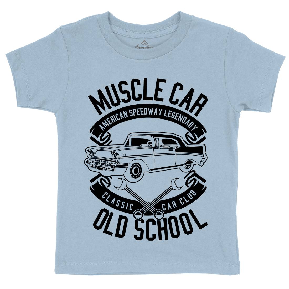 Muscle Car Kids Crew Neck T-Shirt Cars B586