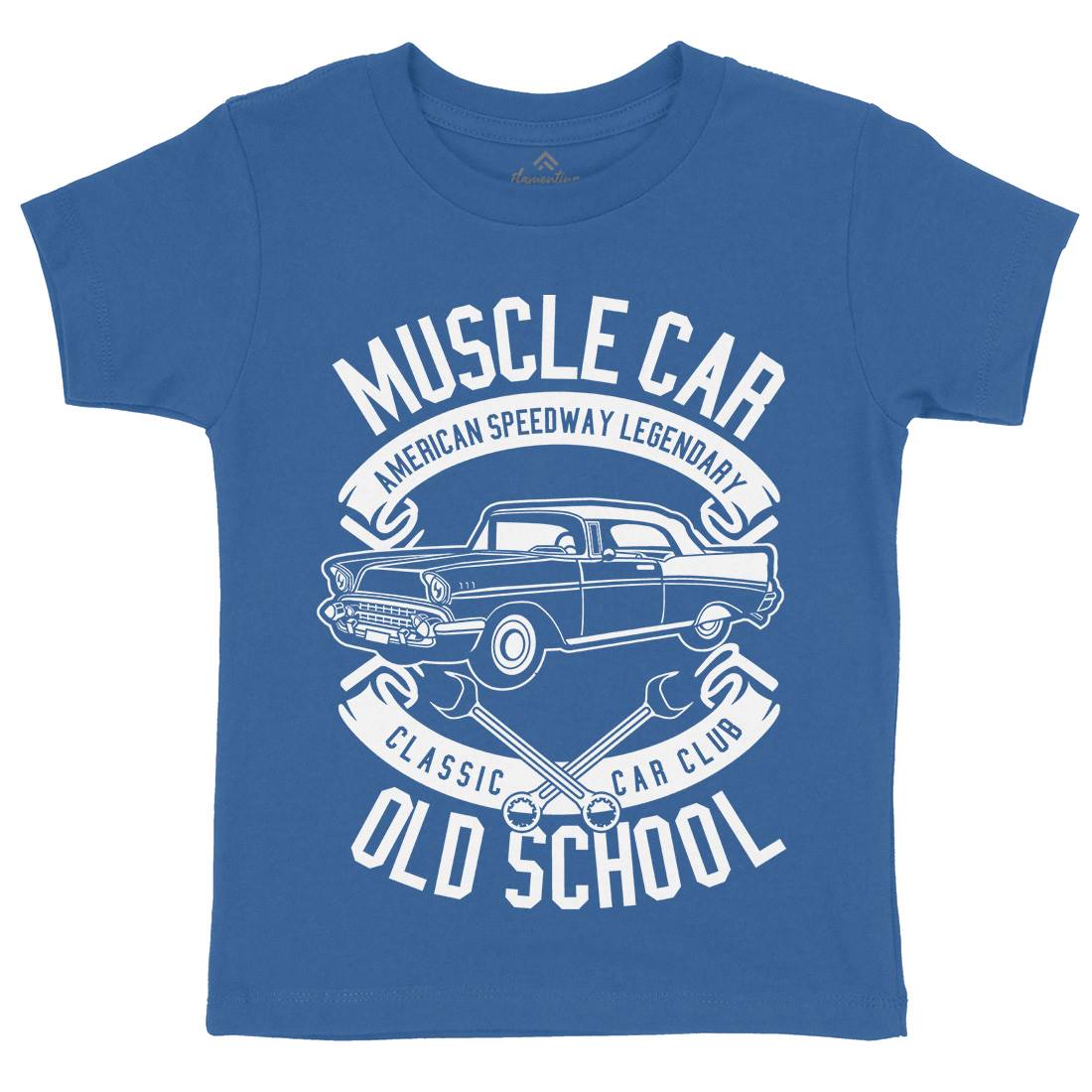 Muscle Car Kids Crew Neck T-Shirt Cars B586