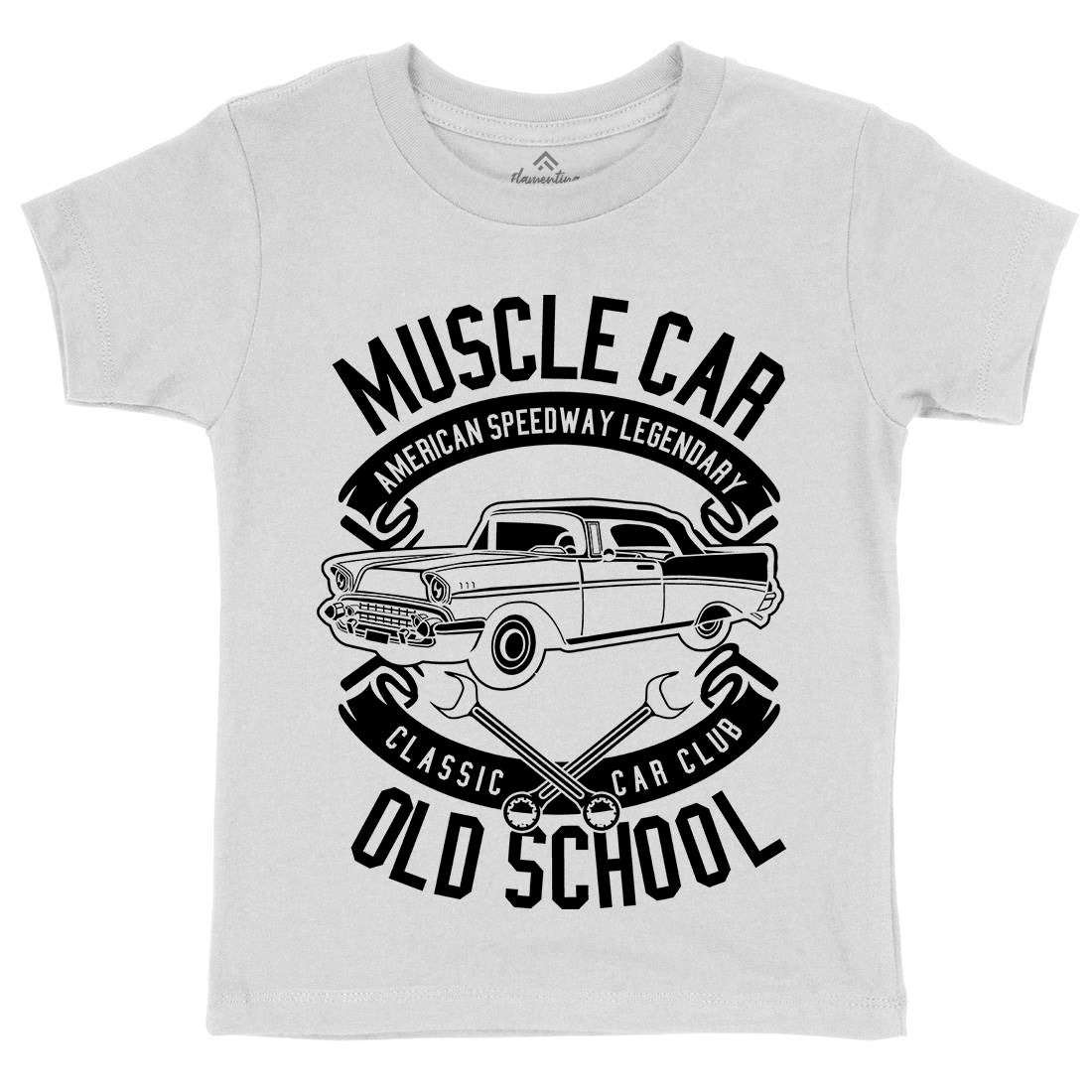 Muscle Car Kids Organic Crew Neck T-Shirt Cars B586