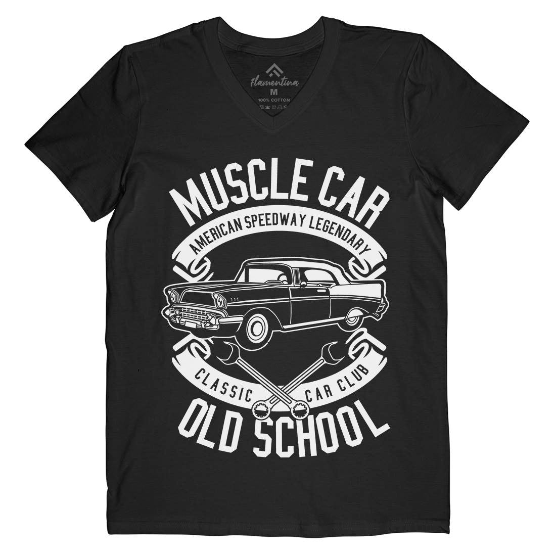 Muscle Car Mens V-Neck T-Shirt Cars B586