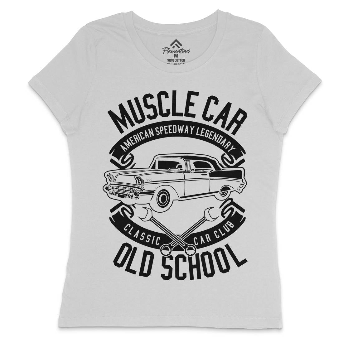 Muscle Car Womens Crew Neck T-Shirt Cars B586