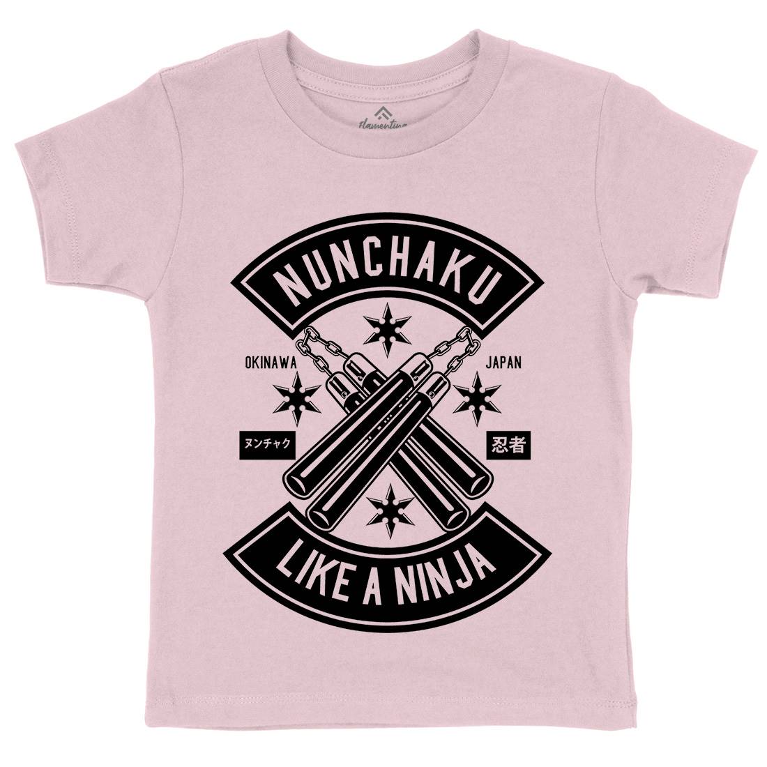 Nunchaku Kids Organic Crew Neck T-Shirt Sport B589