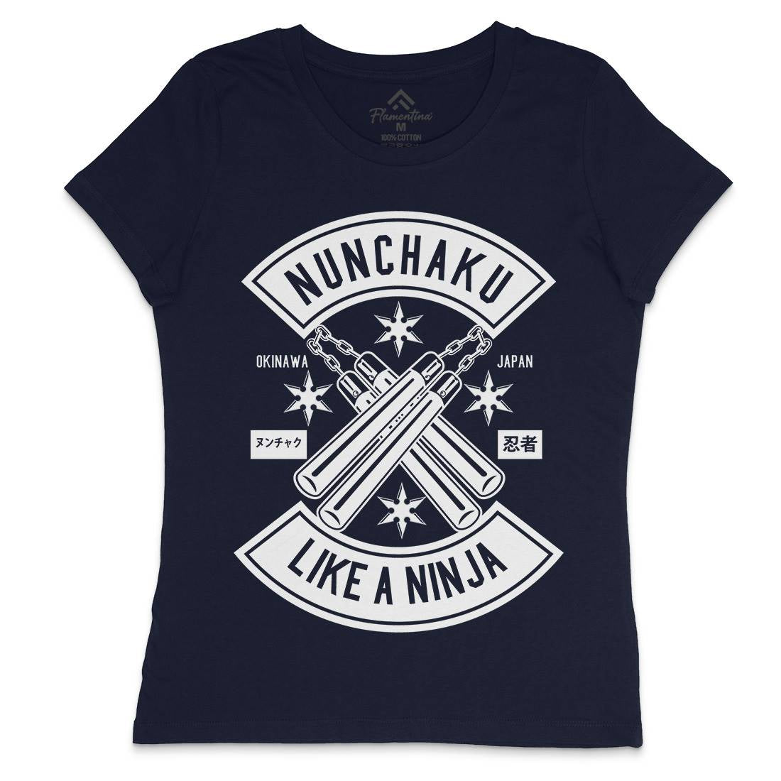 Nunchaku Womens Crew Neck T-Shirt Sport B589