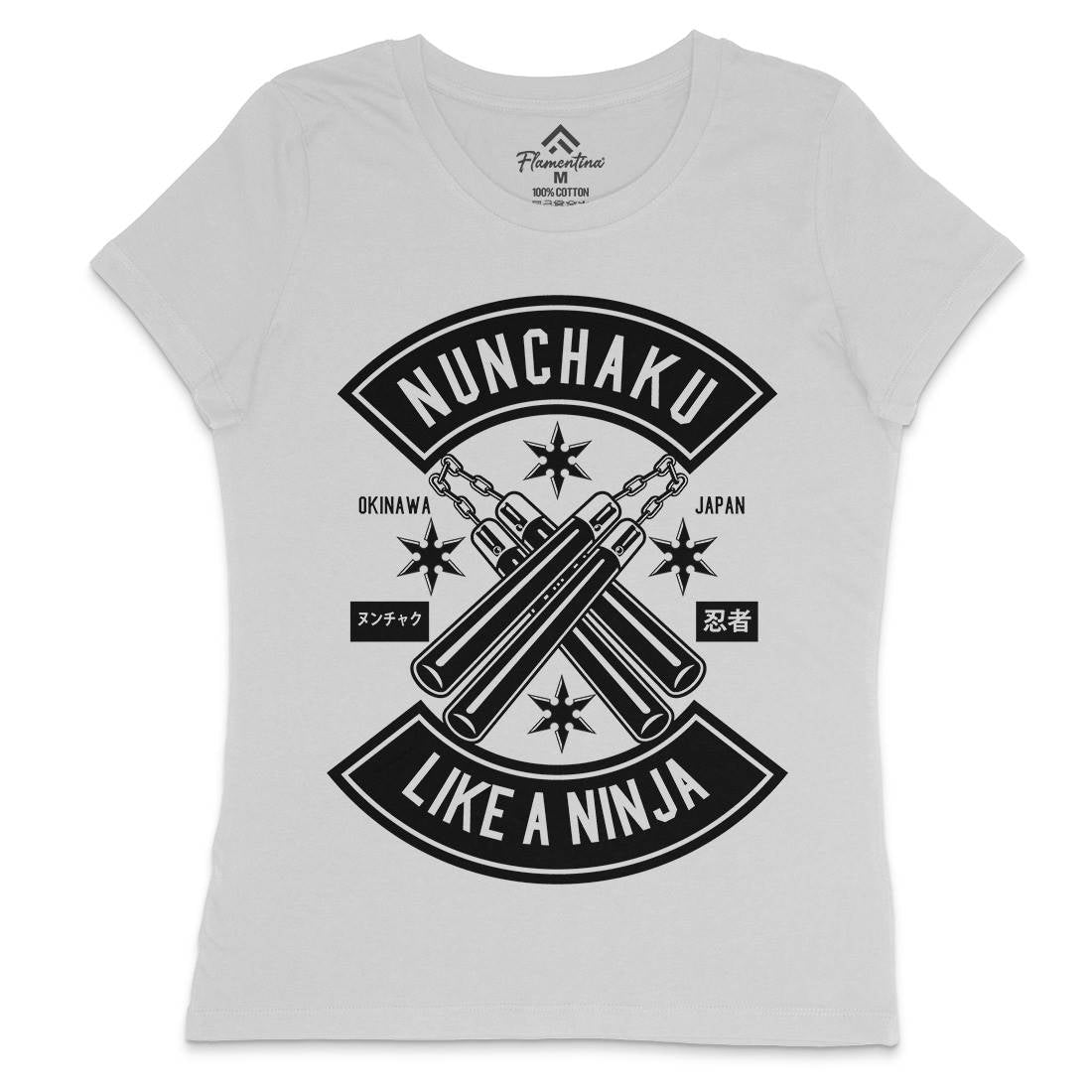 Nunchaku Womens Crew Neck T-Shirt Sport B589