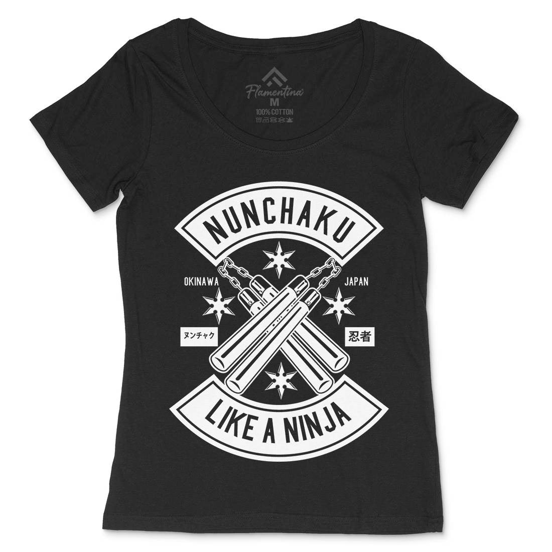 Nunchaku Womens Scoop Neck T-Shirt Sport B589
