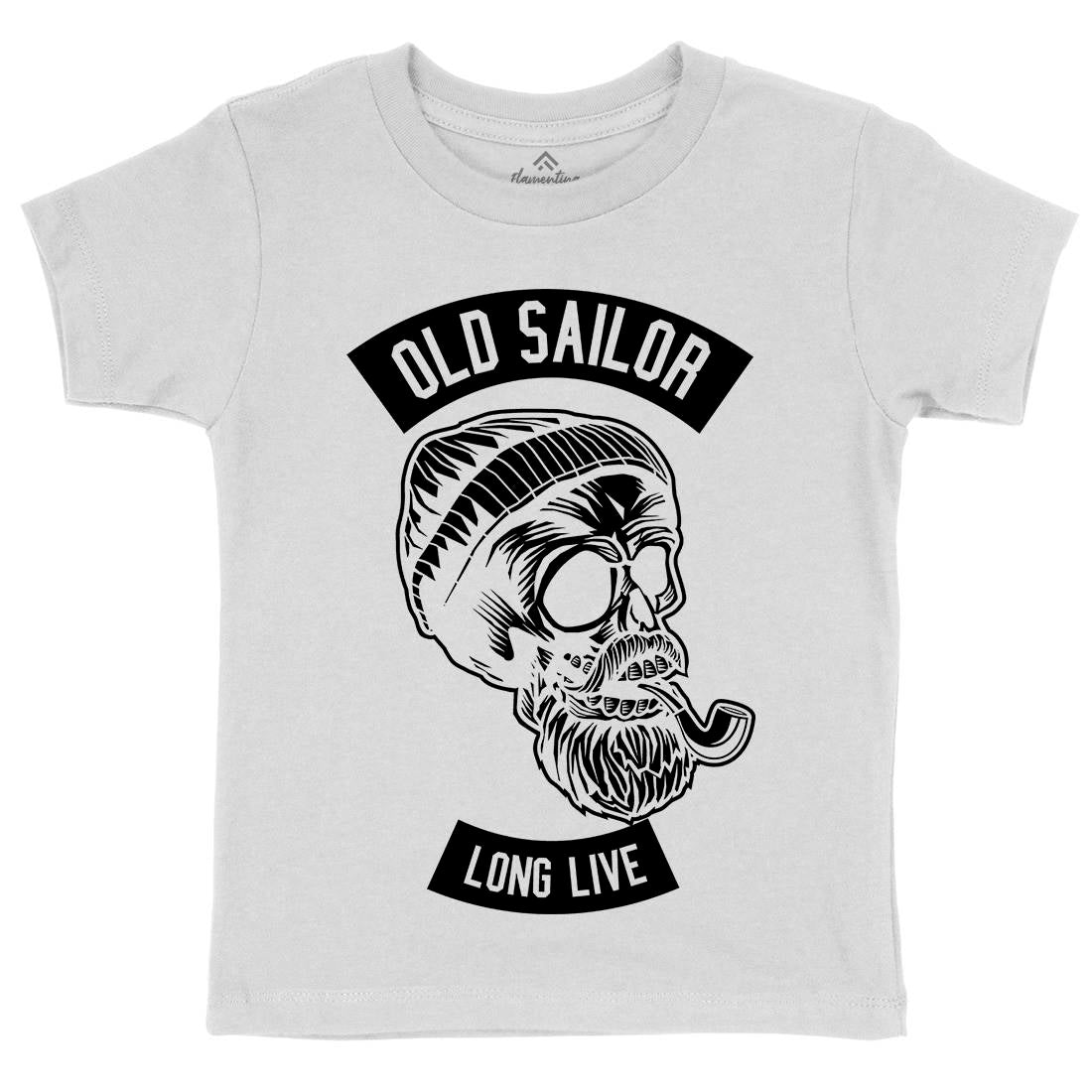 Old Sailor Kids Crew Neck T-Shirt Navy B590