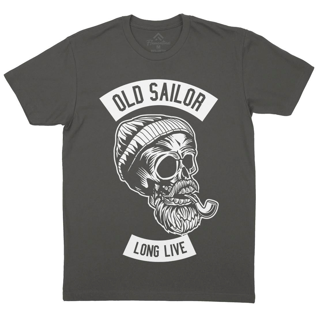 Old Sailor Mens Organic Crew Neck T-Shirt Navy B590