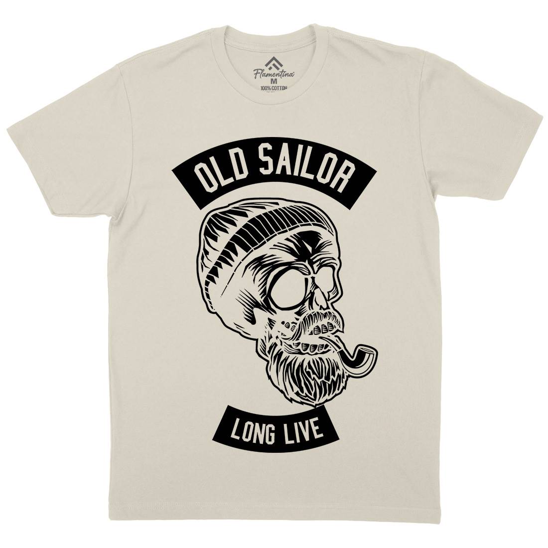 Old Sailor Mens Organic Crew Neck T-Shirt Navy B590