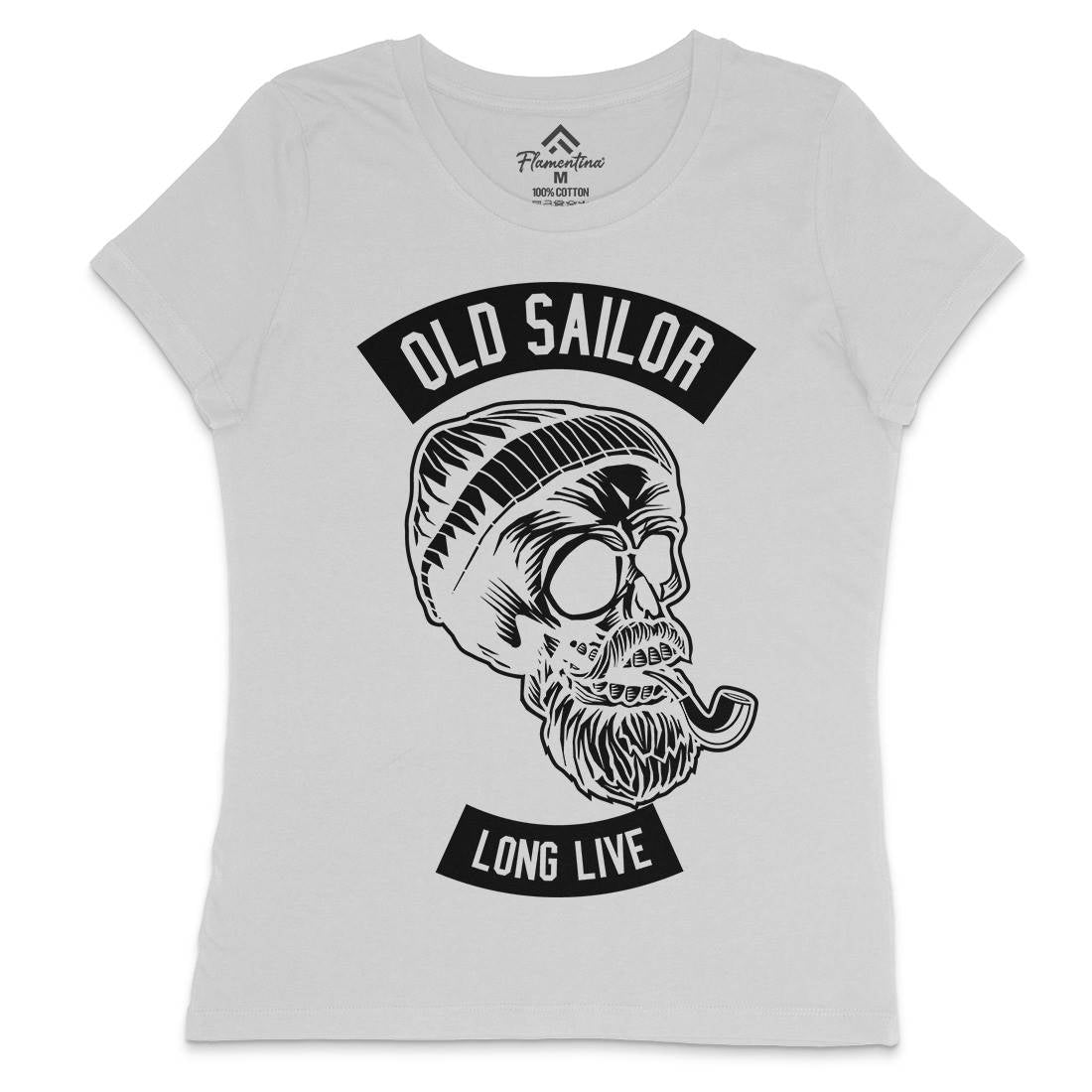 Old Sailor Womens Crew Neck T-Shirt Navy B590