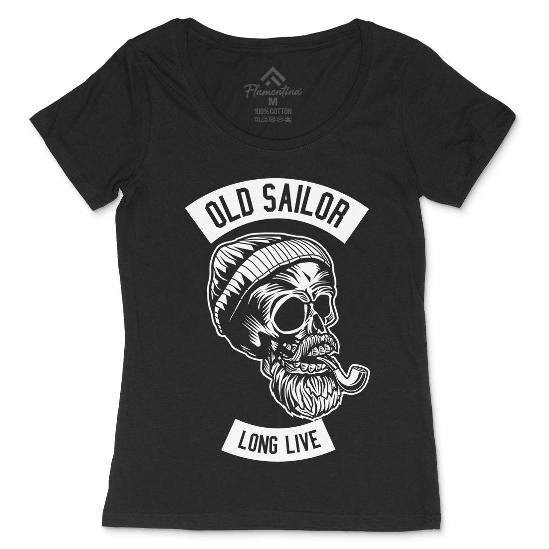 Old Sailor Womens Scoop Neck T-Shirt Navy B590