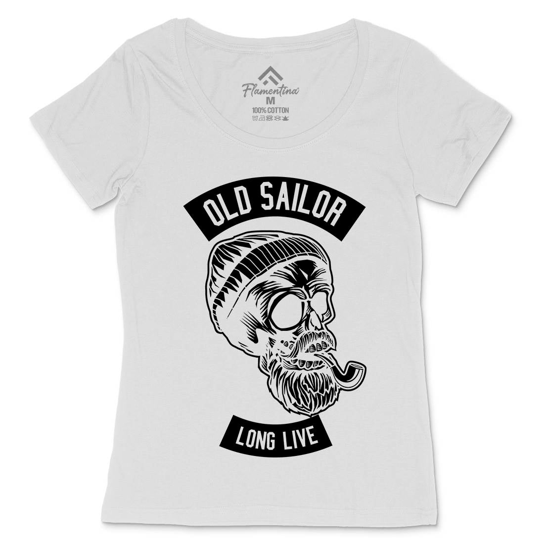 Old Sailor Womens Scoop Neck T-Shirt Navy B590