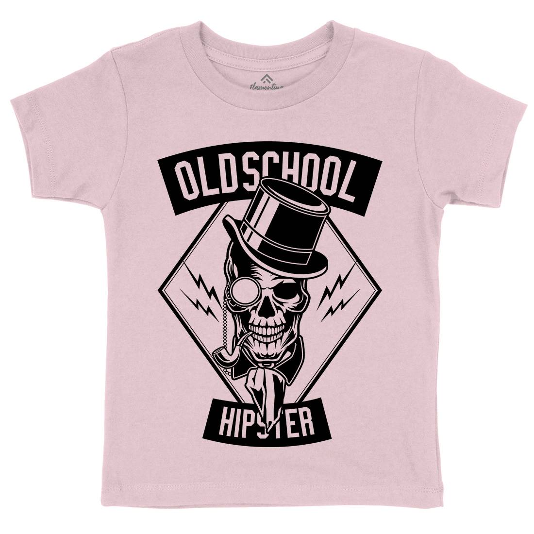 Old School Hipster Kids Organic Crew Neck T-Shirt Retro B592