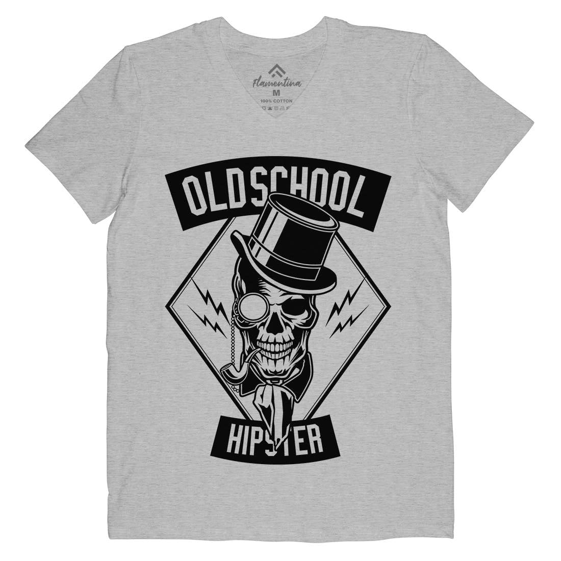 Old School Hipster Mens V-Neck T-Shirt Retro B592