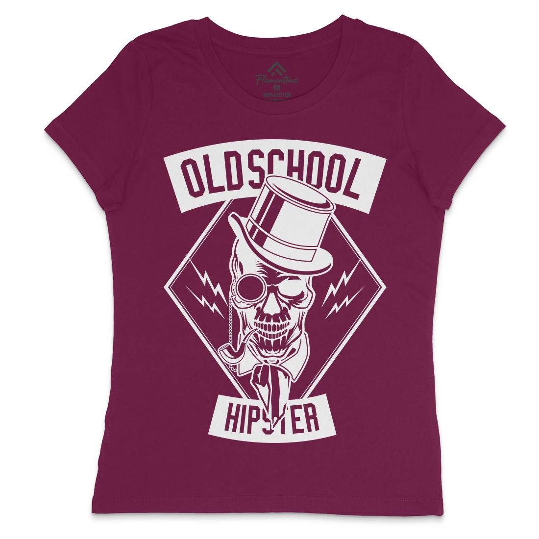 Old School Hipster Womens Crew Neck T-Shirt Retro B592