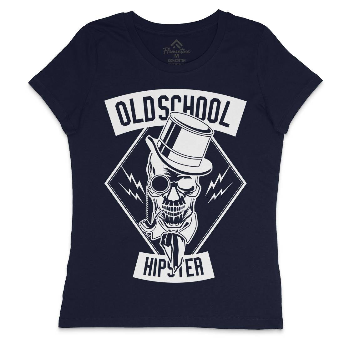 Old School Hipster Womens Crew Neck T-Shirt Retro B592