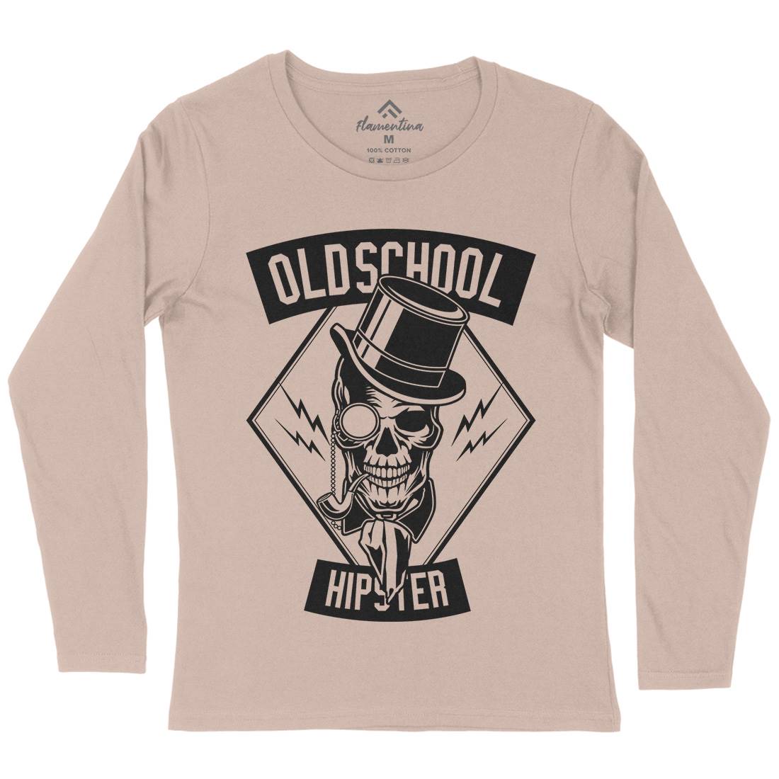 Old School Hipster Womens Long Sleeve T-Shirt Retro B592