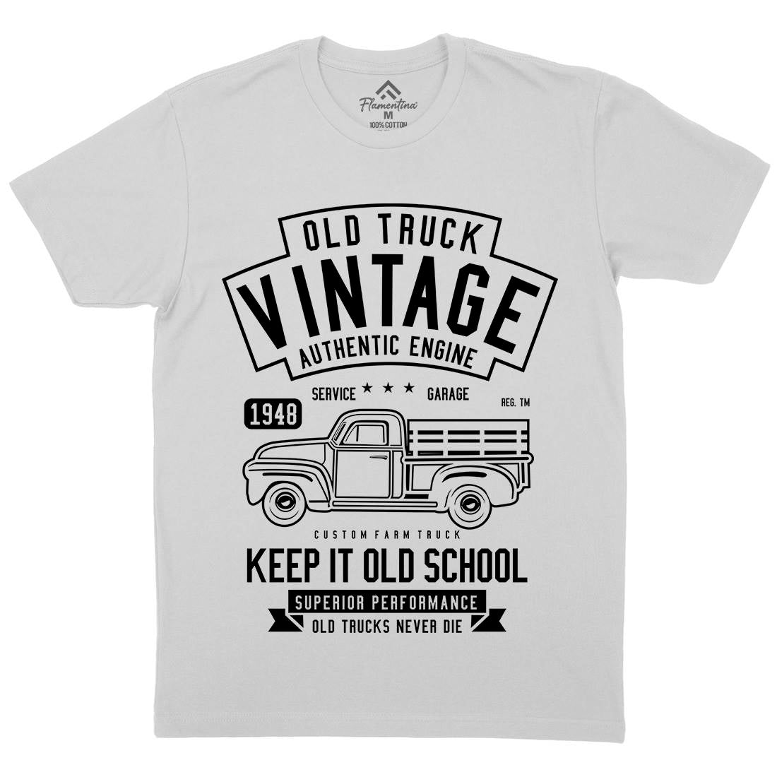 Old Truck Vintage Mens Crew Neck T-Shirt Cars B593