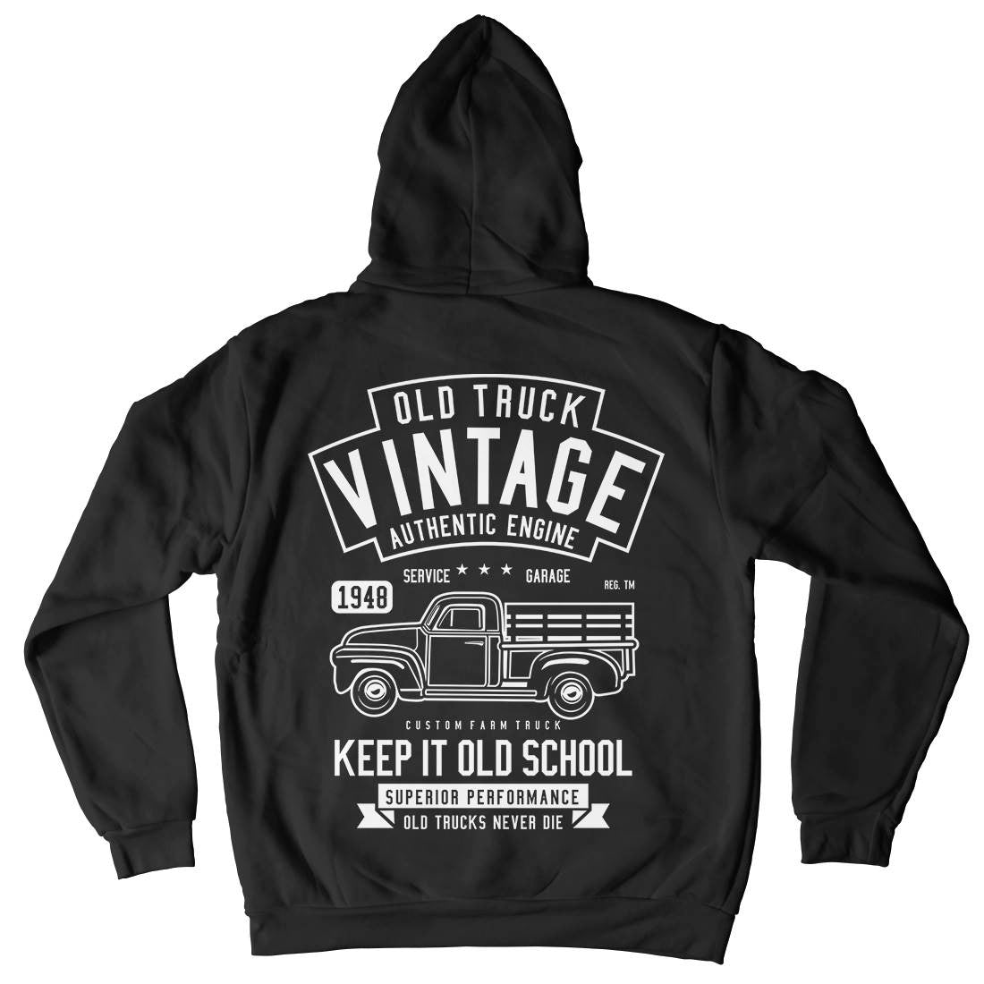 Old Truck Vintage Kids Crew Neck Hoodie Cars B593