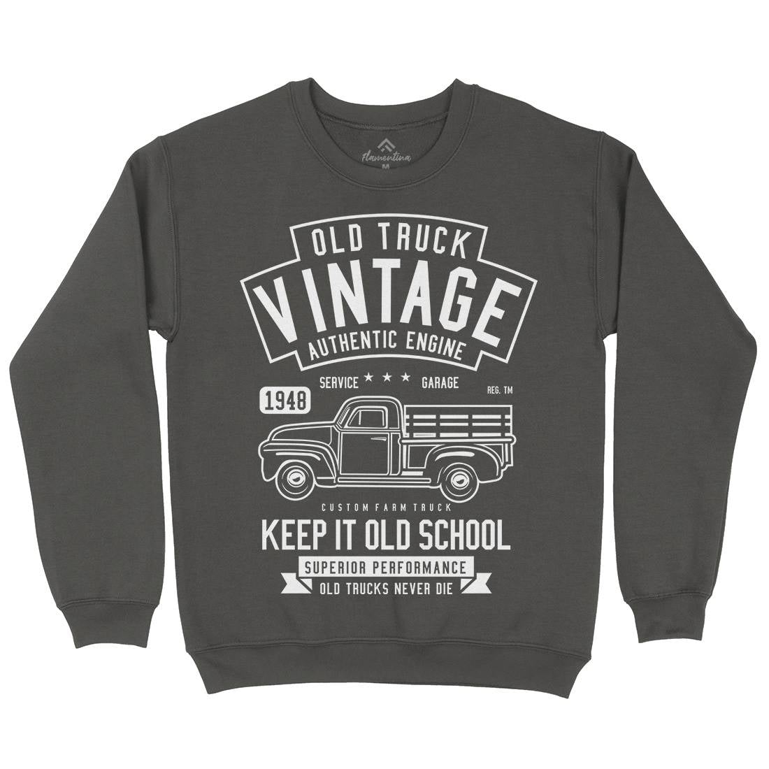 Old Truck Vintage Mens Crew Neck Sweatshirt Cars B593