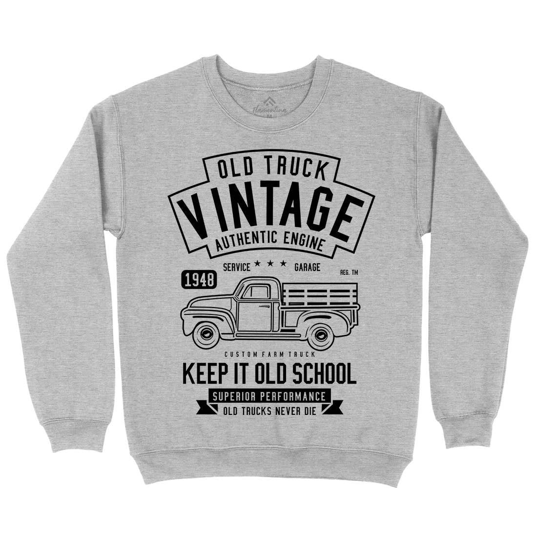 Old Truck Vintage Kids Crew Neck Sweatshirt Cars B593