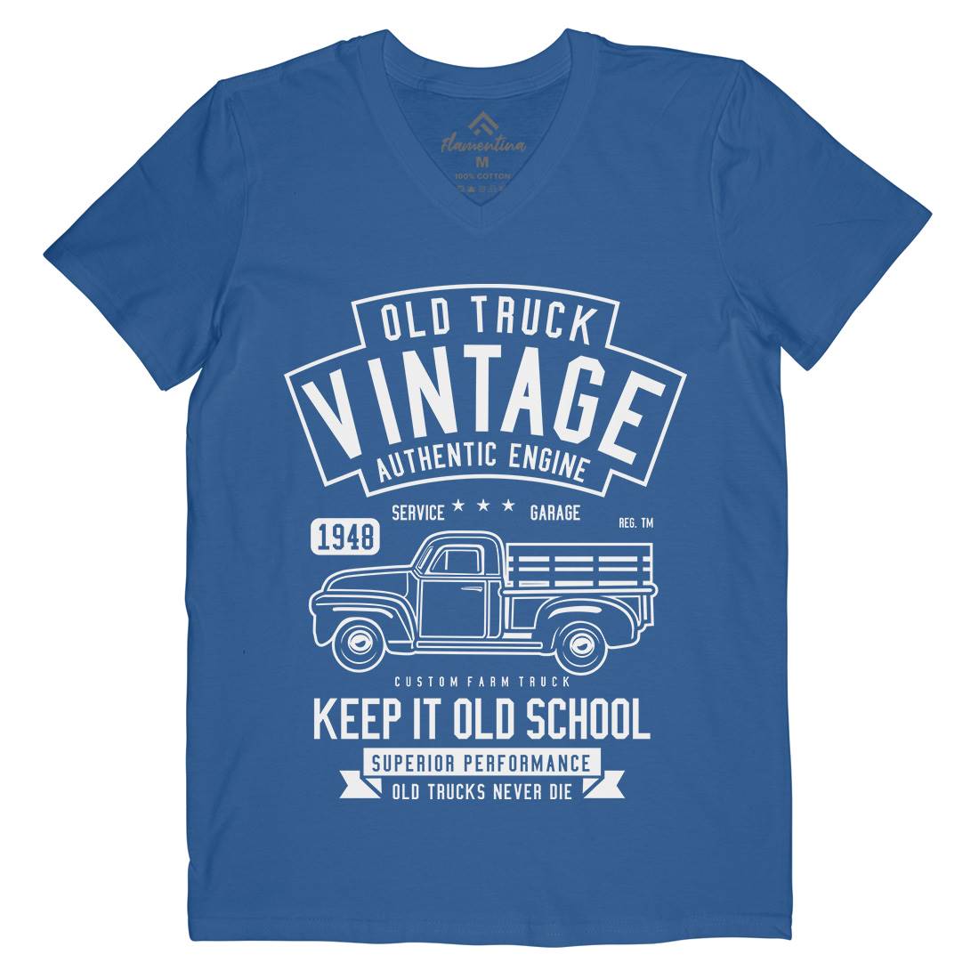 Old Truck Vintage Mens V-Neck T-Shirt Cars B593